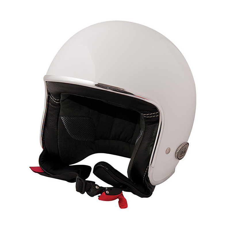 Casco Moto Jet Vintage in Fibra Baruffaldi Zar Bianco Flash Nero
