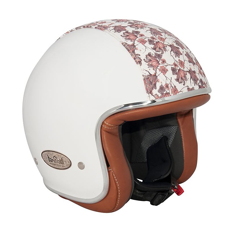 Casco Moto Jet in fibra Baruffaldi Zar Vintage Tetti Fiori
