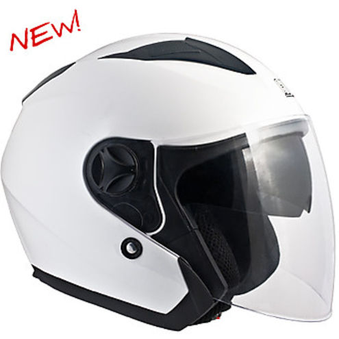 Casco Moto Jet CGM Doppia Visiera 130A Oslo Bianco Metal
