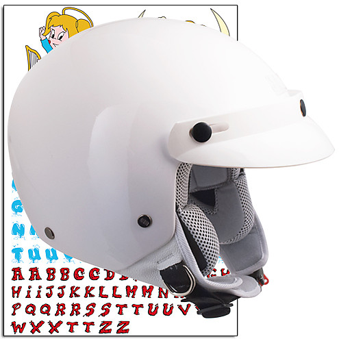 Casco Moto Jet Bambino CGM Angeldevil 204S Bianco Metal
