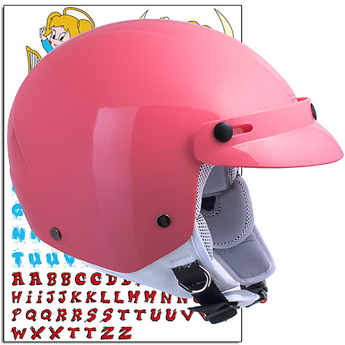 Casco Moto Jet Bambino CGM Angeldevil 204S Rosa Metal
