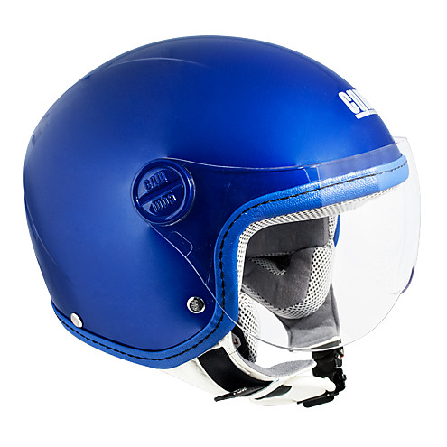 Casco Moto Jet Bambino Cgm 205A Kid HAVANA Blu Con Visiera
