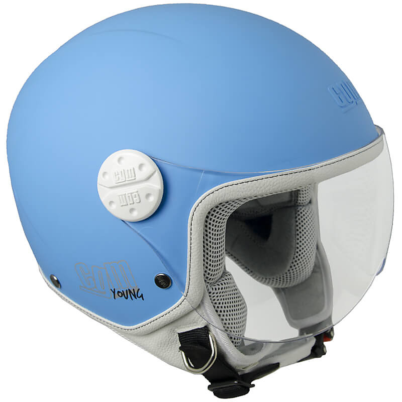 Casco Moto Jet Bambino CGM 205A Havana Azzurro Opaco
