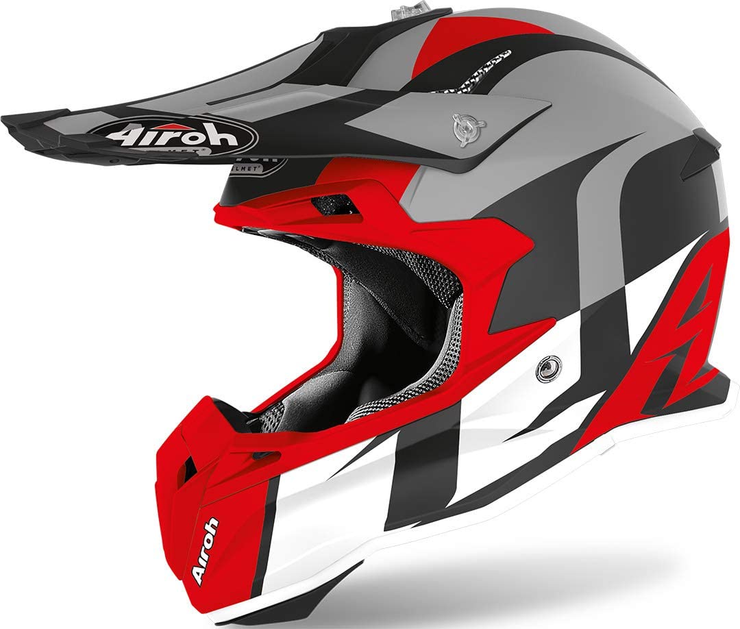 CASCO AIROH TERMINATOR OPEN VISION SHOCK RED MATT (TOVS55)