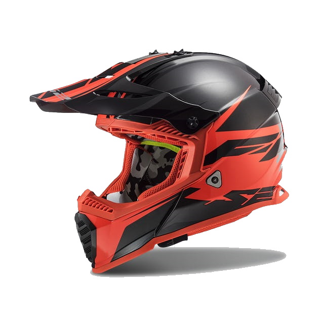 LS2 MX437 Fast EVO CRUSHER BLACK RED