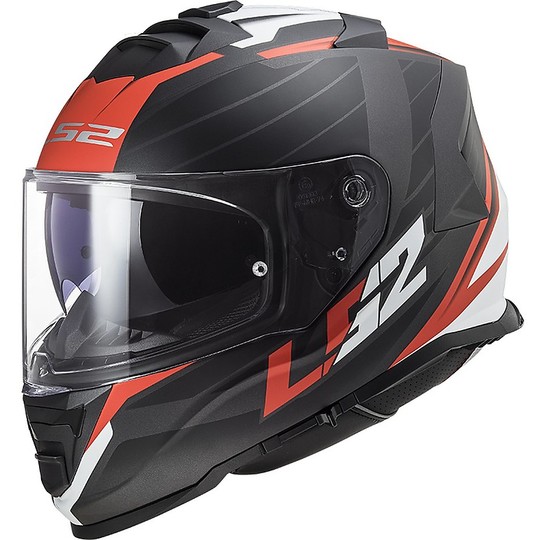 CASCO LS2 FF800 STORM NERVE MATT BLACK RED