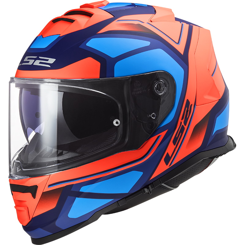 CASCO LS2 FF800 STORM FASTER FLUO ORANGE BLUE