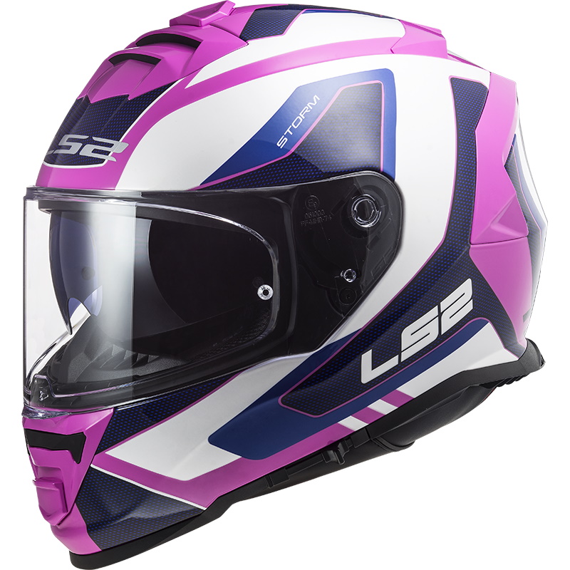 CASCO LS2 FF800 STORM TECHY GLOSS WHITE PINK