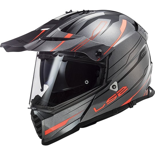 CASCO LS2 MX436 PIONEER EVO KNIGHT TITANIUM ORANGE