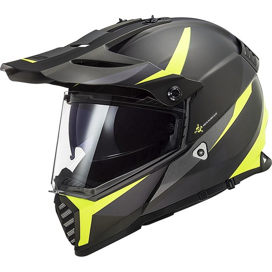 CASCO LS2 MX436 PIONEER EVO ROUTER H-V YELLOW