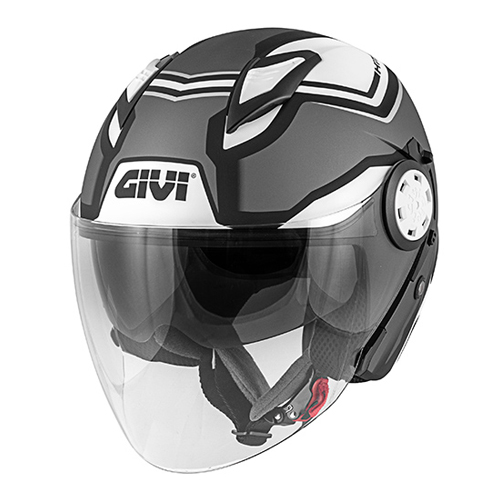 CASCO AIR JET 12.3 STRATOS SHADE NERO/TITANIO/BIANCO