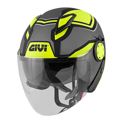 CASCO AIR JET 12.3 STRATOS SHADE NERO/TITANIO/GIALLO