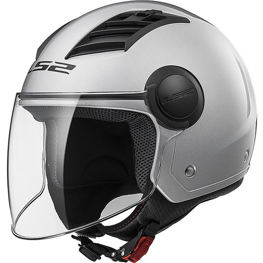 CASCO LS2 OF562 JET AIRFLOW VISIERA LUNGA Grigio Met.