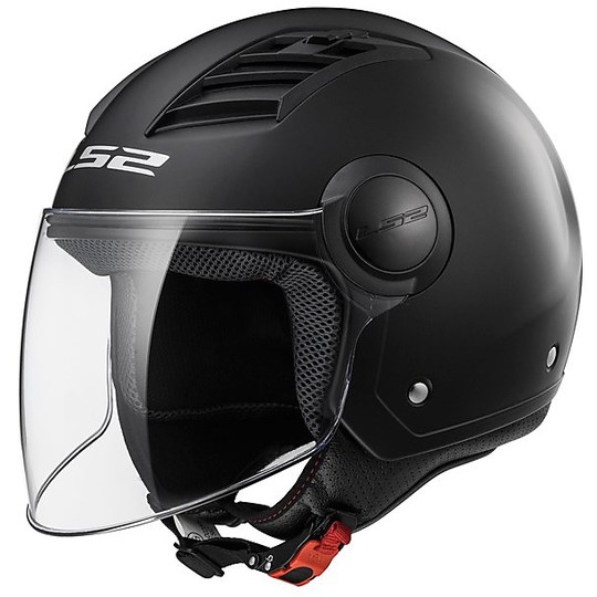 CASCO LS2 OF562 JET AIRFLOW V/LUNGA Nero Opaco