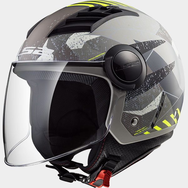 CASCO LS2 OF562 JET Airflow V/LUNGA CAMO Matt Titanium Yellow