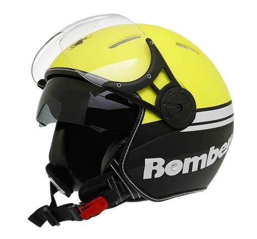 CASCO SCOTLAND JET RD107N BOMBER SUN VISOR GIALLO FLUO-NERO