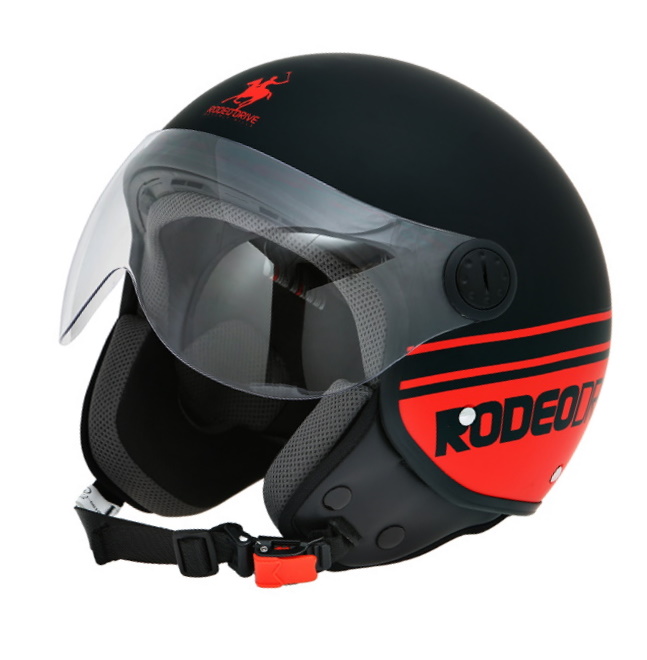 CASCO SCOTLAND D/JET RD110 VISIERA NERO ARANCIO OPACO 