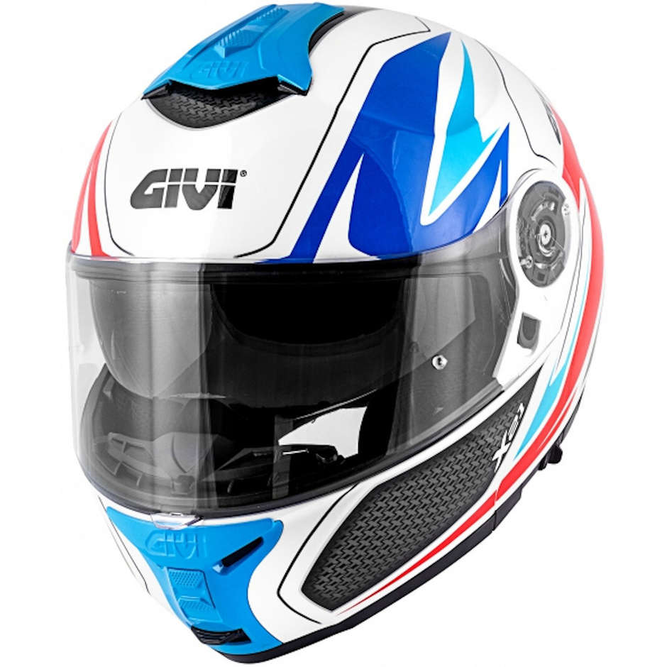 CASCO X21 SHIVER BIANCO/BLUE/ROSSO 