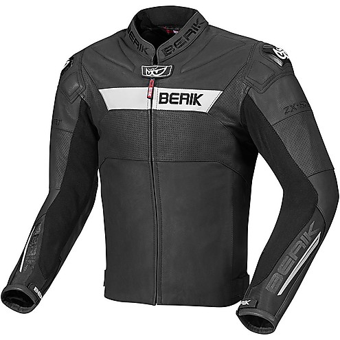 Giubbotto Moto In Pelle Racing Berik 2.0 LJ 10544 Black Grey